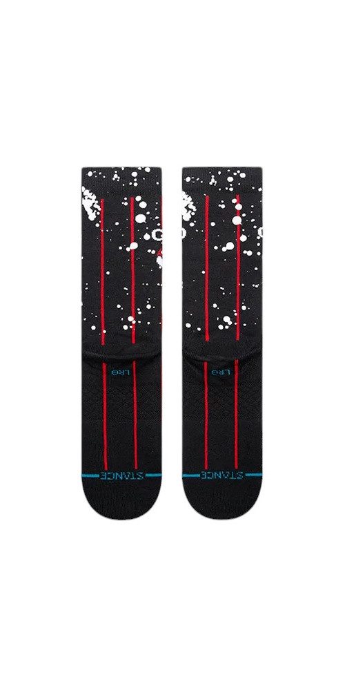 Stance Socken Tagessocke Crew Overspray CHI schwarz/rot - 1 Paar günstig online kaufen