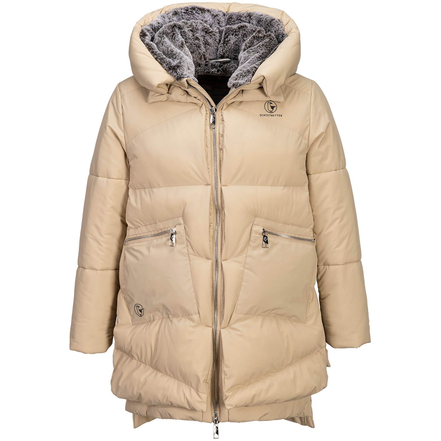 Schietwetter Winterjacke Damen windabweisend, wasserabweisend, isoliert sand