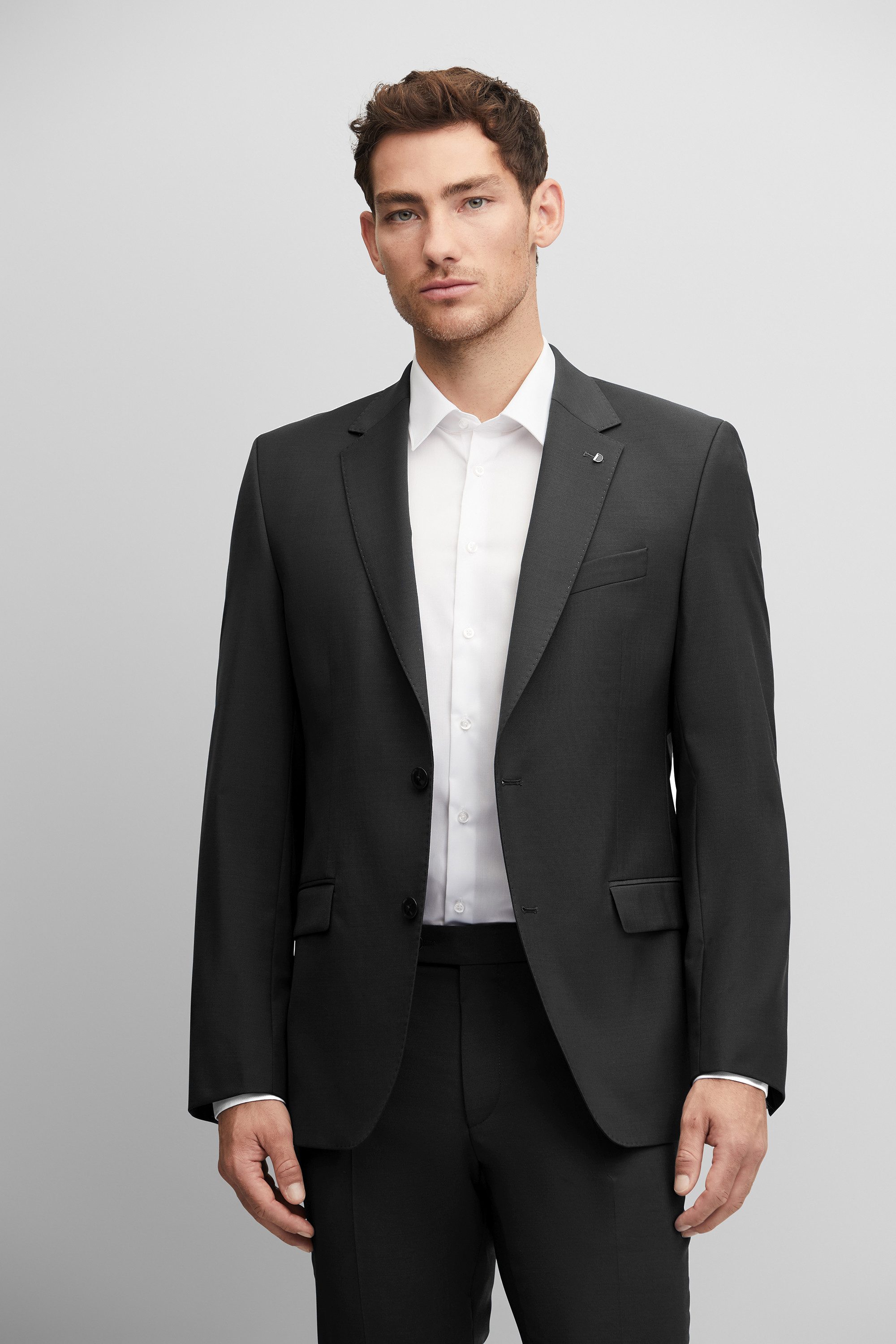 Digel Anzugsakko Duncan-AMF (1-tlg., Schurwolle) Abnehmbarer Revers-Pin günstig online kaufen