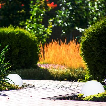 etc-shop Gartenleuchte, LED-Leuchtmittel fest verbaut, LED Solar Leuchten Set Wand Decken Weg Beleuchtungen Außen Garten