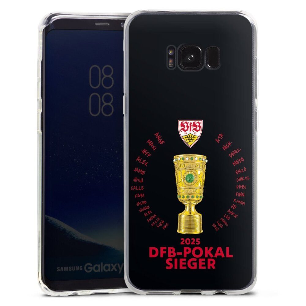 DeinDesign Handyhülle VfB Stuttgart Pokal Offizielles Lizenzprodukt, Samsung Galaxy S8 Plus Silikon Hülle Bumper Case Handy Schutzhülle