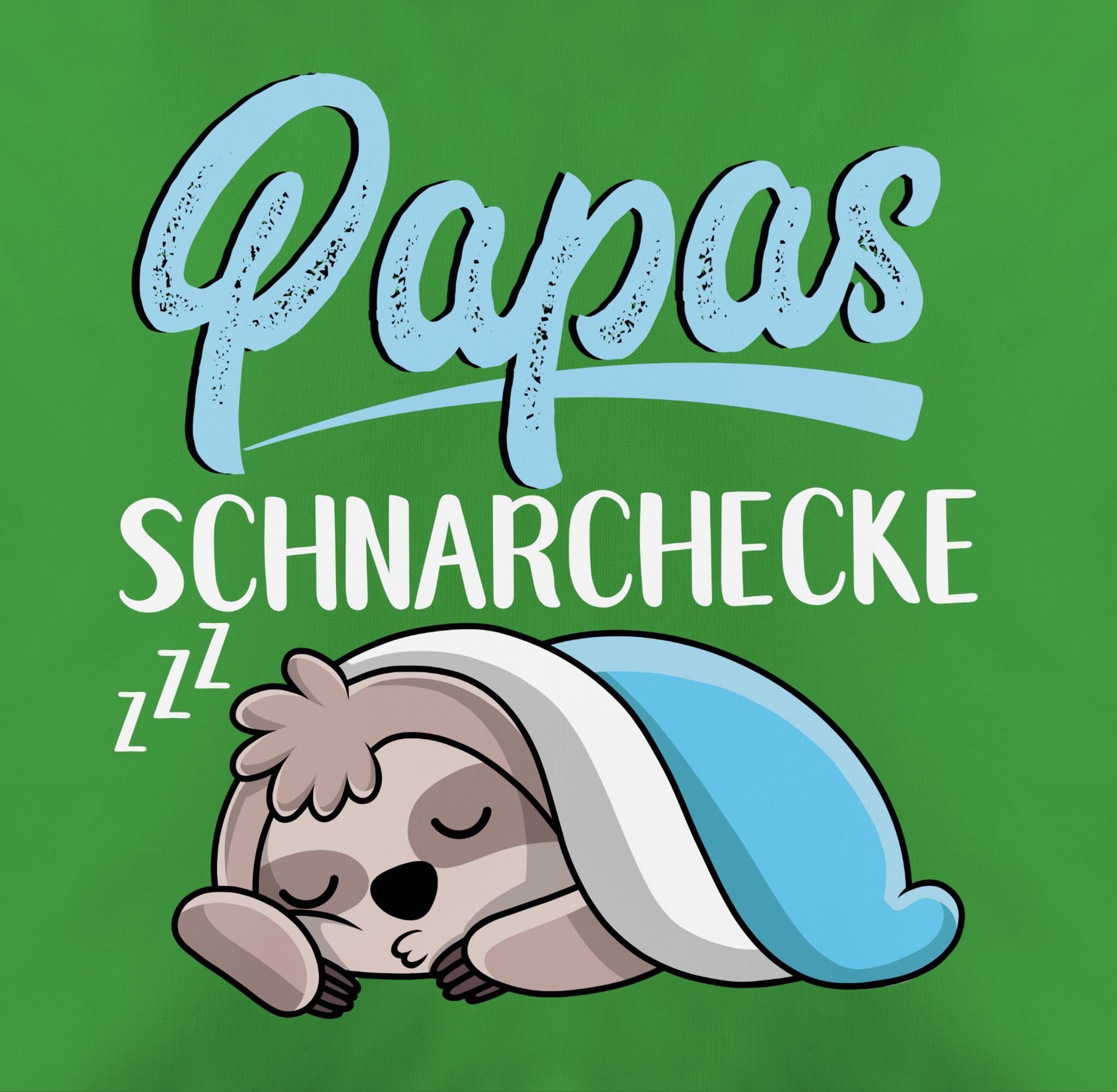 Papas Schnarchecke Vatertagsgeschenk Kissen Faultier (1 weiß, Shirtracer Kissenbezüge Stück), - mit