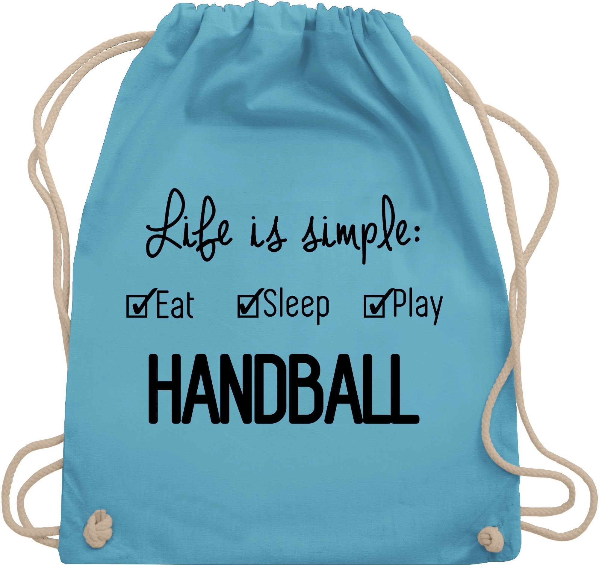 Shirtracer Turnbeutel Life is simple Handball, Handball WM 2023 Trikot Ersatz