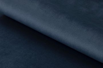 möbelando Esszimmerstuhl Ermina (2 St), Moderner Esszimmerstuhl im praktischen 2-er Set, Gestell aus Metall in Schwarz matt pulverbeschichtet, Bezug aus VIC Stoff in Marineblau. Breite 48,5 cm, Höhe 85,5 cm, Tiefe 54 cm