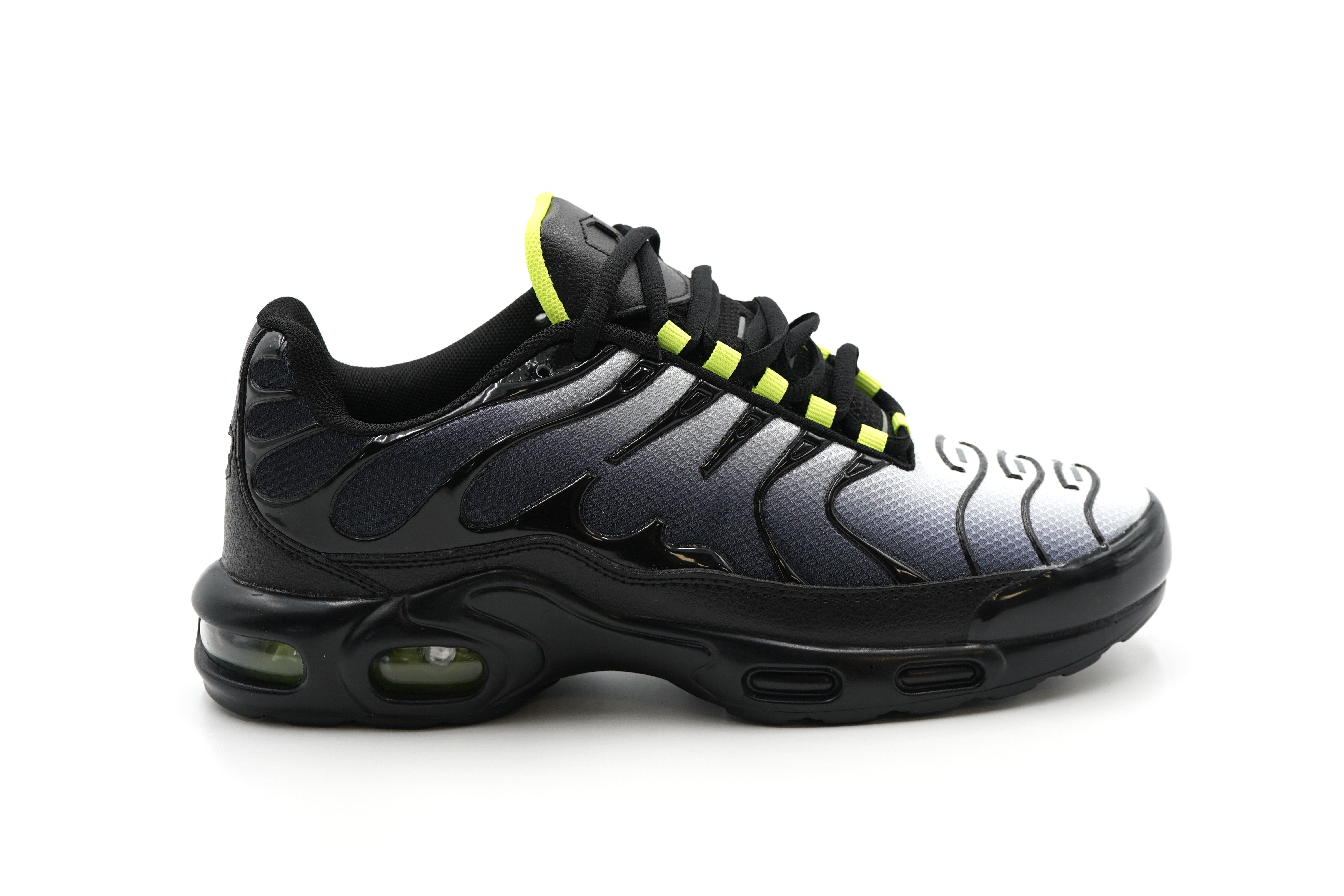 Sonderpostendiscount Herrenschuhe Sneaker mit Luftpolster K63B Black/Green günstig online kaufen