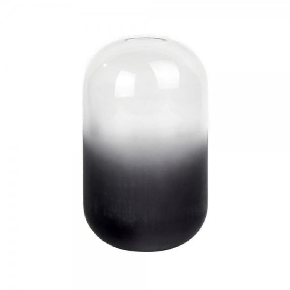 Dekovase (21,5cm) Lambert Weiß/Anthrazit Glas Vase
