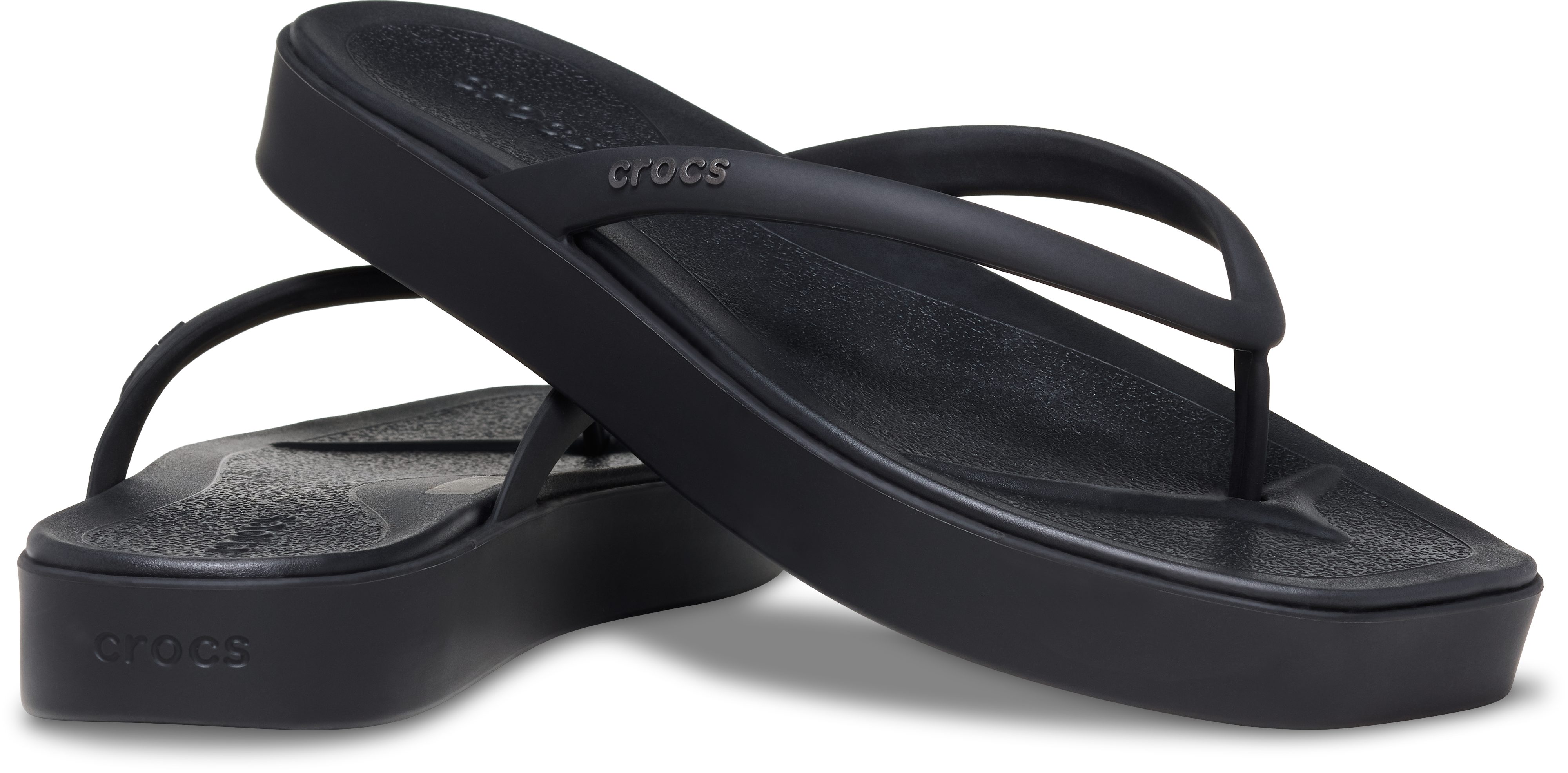 Crocs Miami Flatform Flip Zehentrenner Strandschuh, Sommerschuh, Urlaubsschuh mit Zehensteg