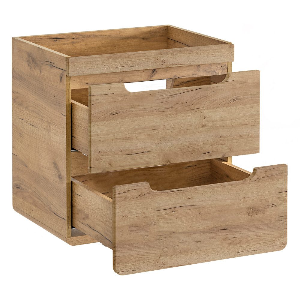 Lomadox Waschtisch LUTON-56-CRAFT, Wotan Eiche Nb. mit 2 Keramikbecken 141/76,5/46 cm. Reduzierter Preis € 823,44. Unverbindliche Preisempfehlung € 1.034,99