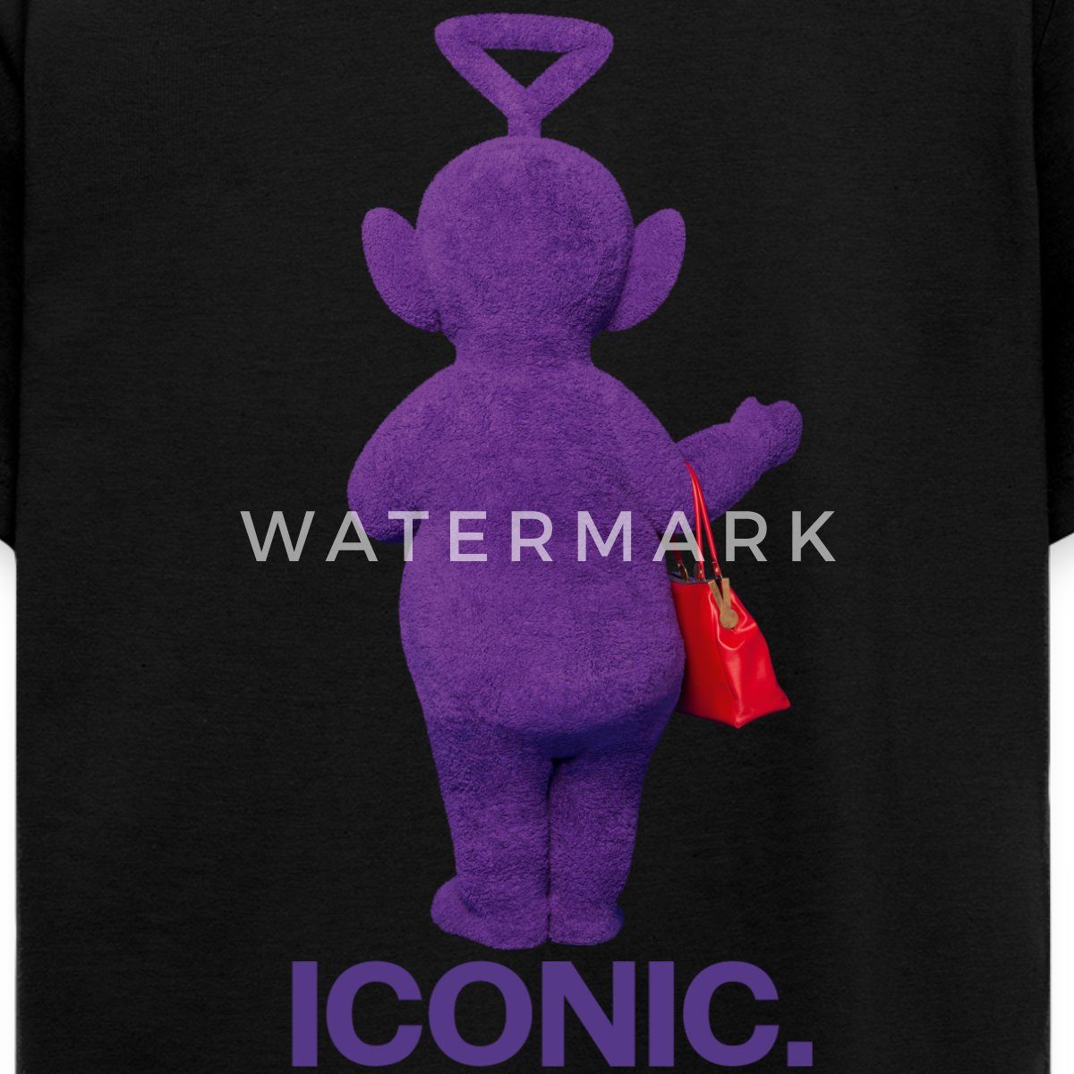 Spreadshirt T-Shirt Teletubbies Iconic-Design Tinky Winky & Handtasche Kinder T-Shirt (1-tlg)