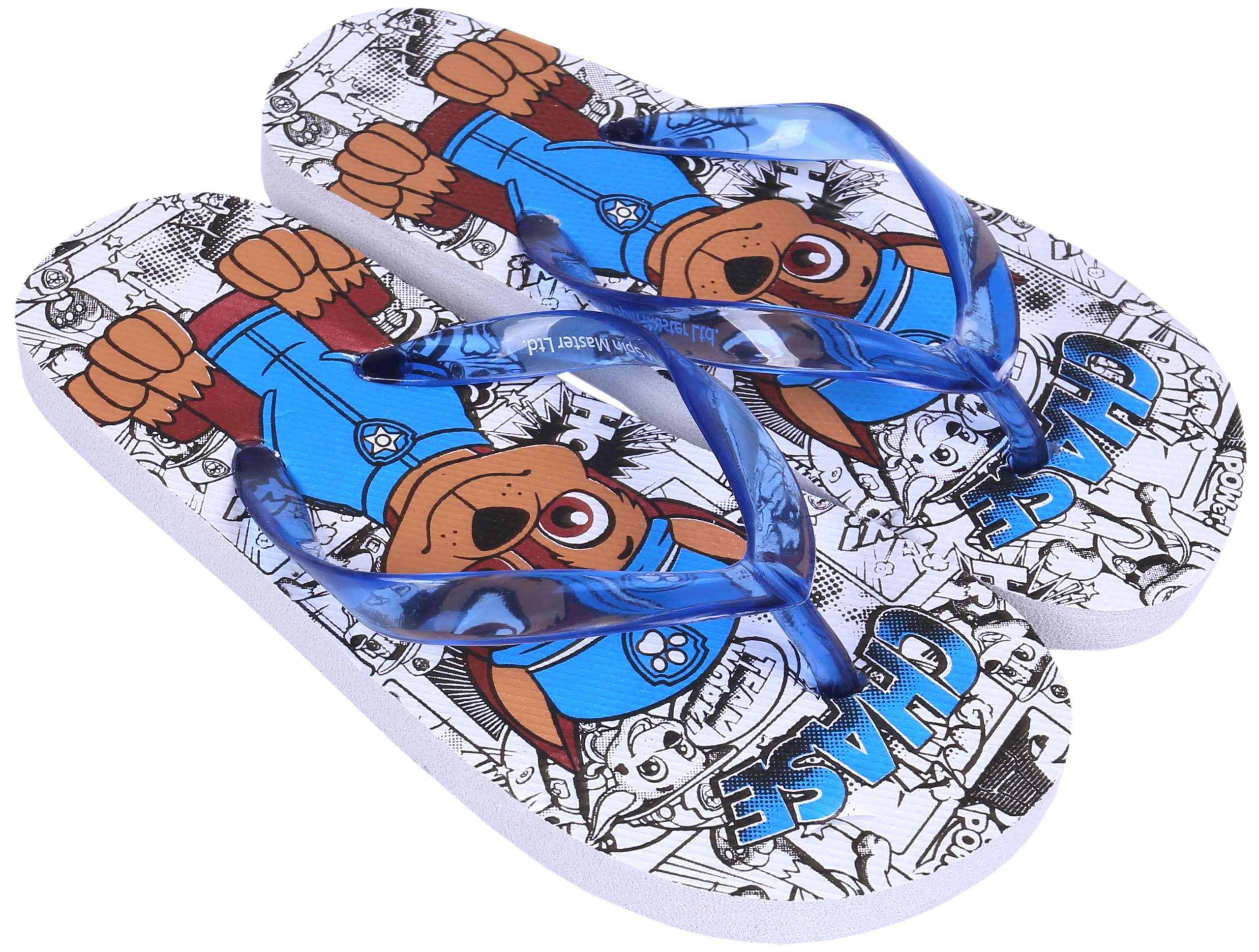 PAW PATROL Weiße Flip-Flops für Jungen mit blauen Streifen PAW PATROL 30-31 EU Badepantolette