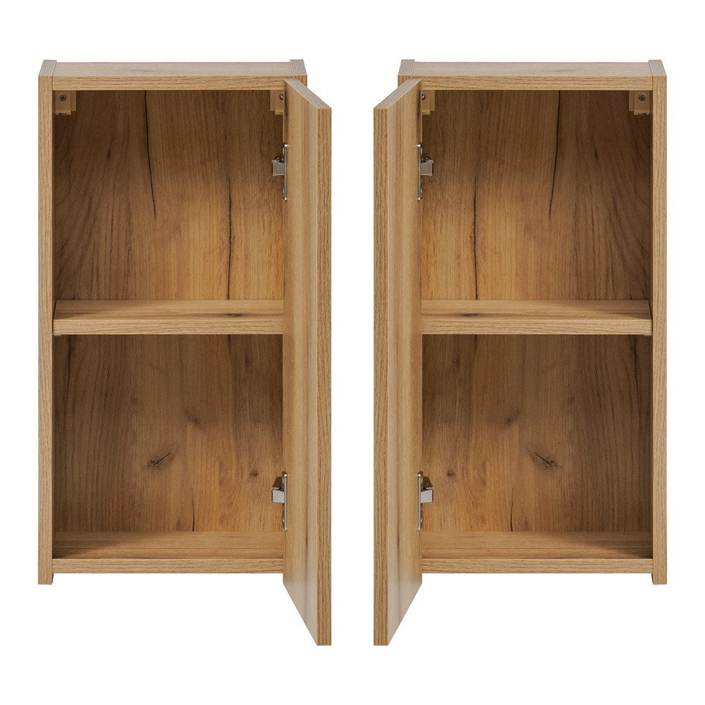 Lomadox Hängeschrank NEWPORT-56-OAK 30cm, in Eiche, Metallgriffe – Bild 2 von 5