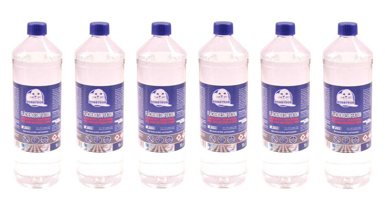 Robbyrob Flächendesinfektion 12 x 1 Liter Desinfektionsmittel Hygiene Hygienespray