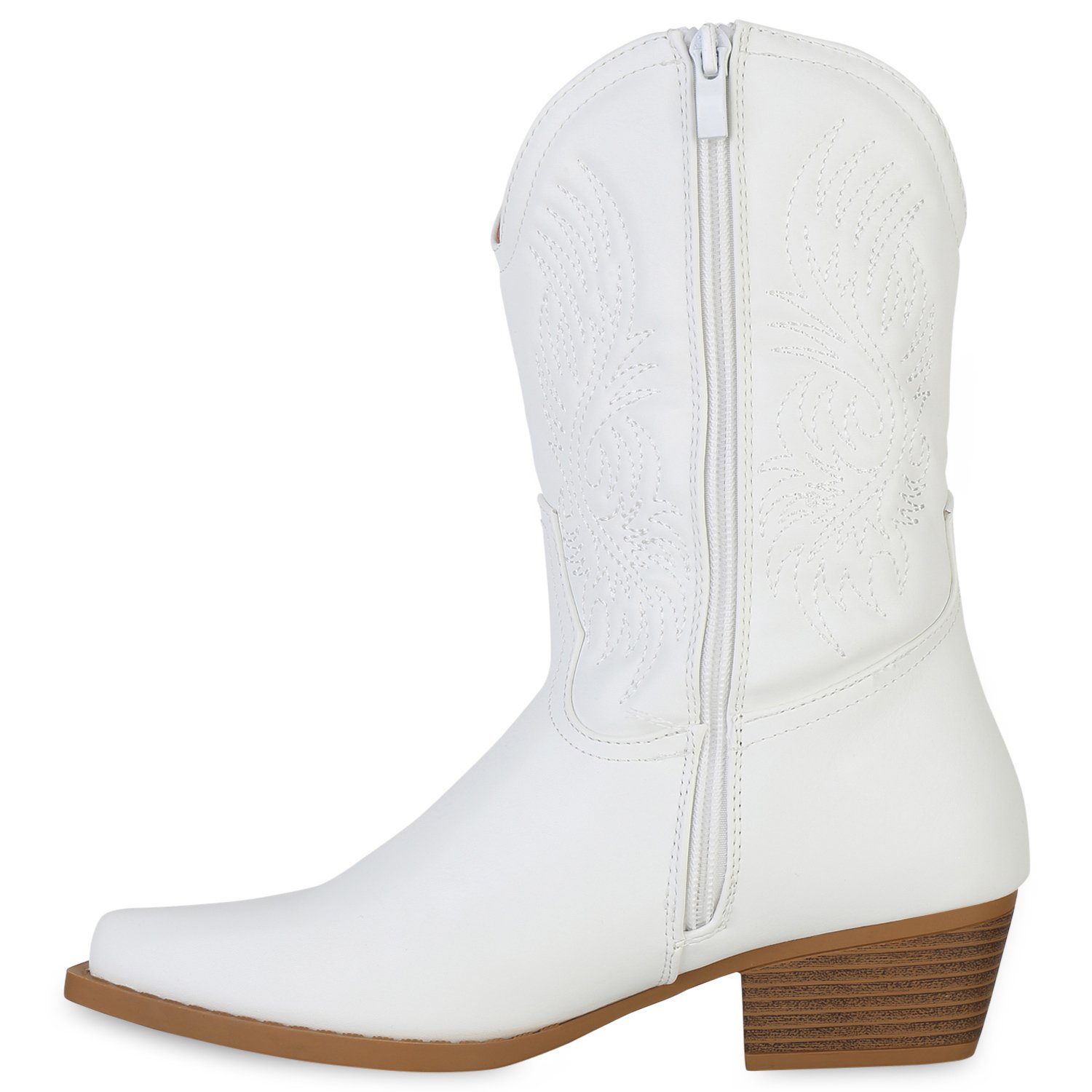 VAN Cowboy Boots 840254 Weiss HILL Schuhe