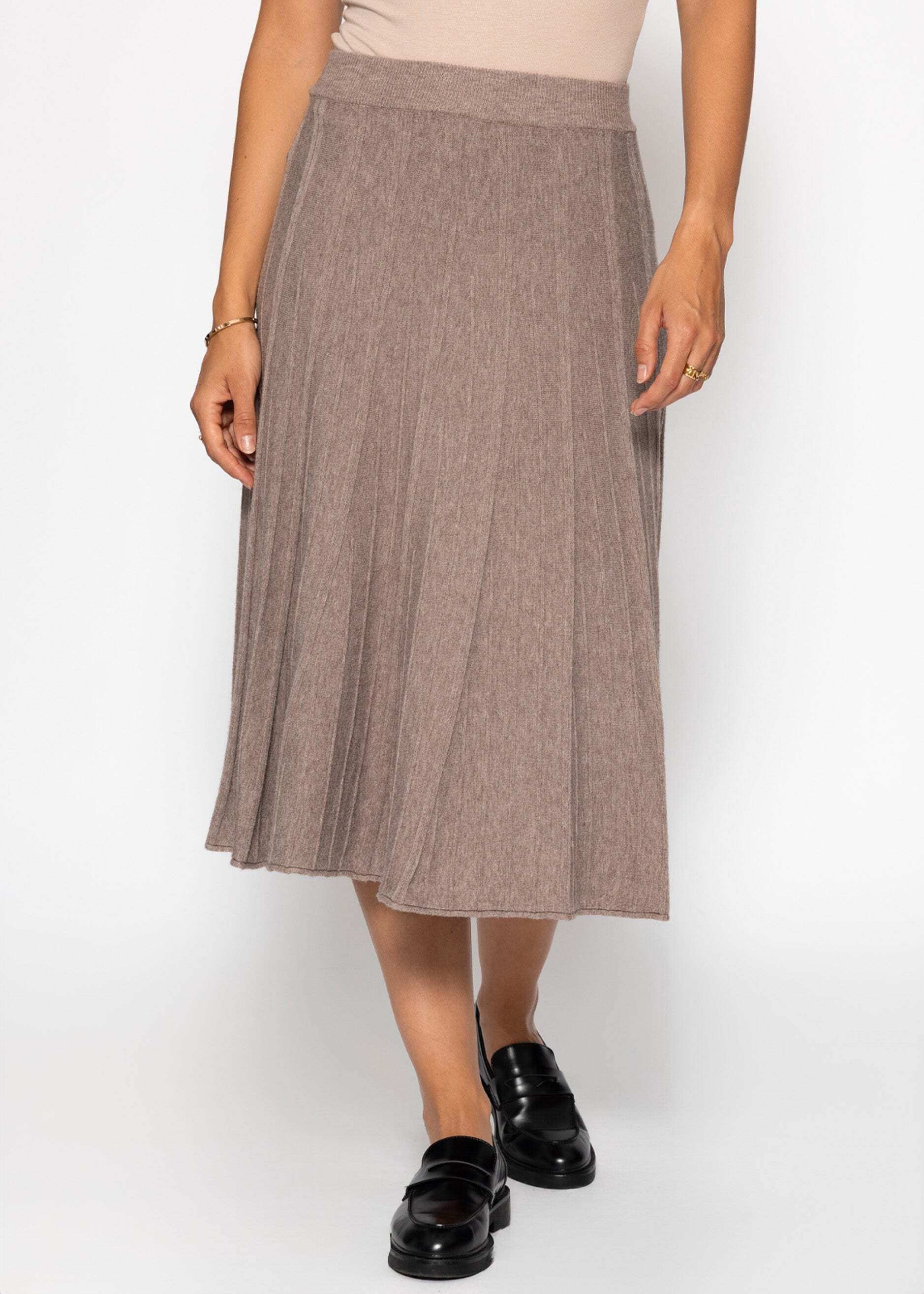 SASSYCLASSY Midirock Plissierter Strickrock für Damen günstig online kaufen