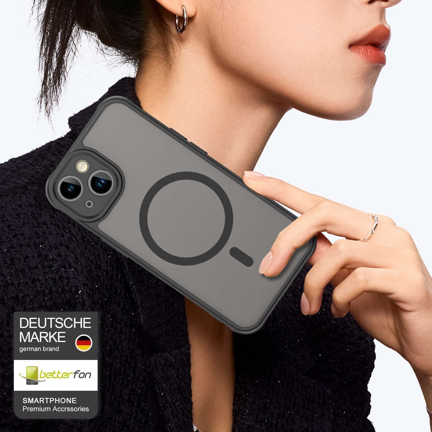 betterfon Handyhülle für Apple iPhone Schutzhülle Case, Magnetisches Laden, mattes Design, kratzfest & stoßfest verarbeitet