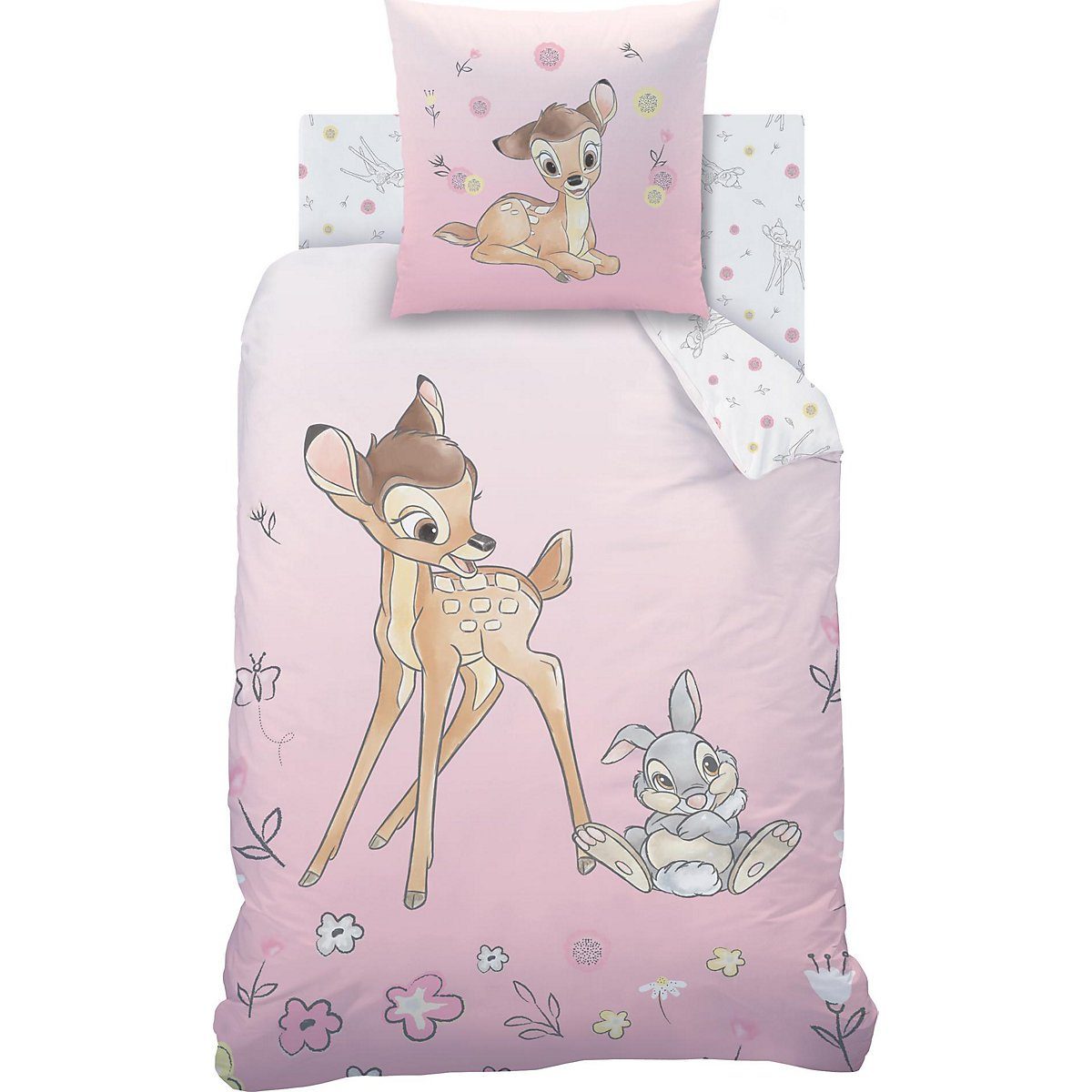 Bettwäsche Wende-Kinderbettwäsche Disney Bambi Flowers, CTI