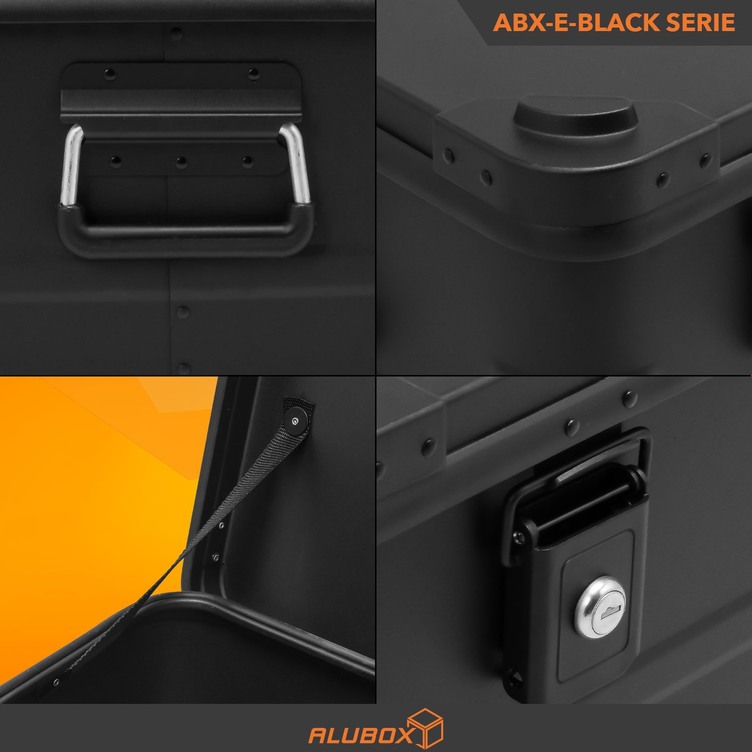 ALUBOX Aufbewahrungsbox Premium Alukiste komplett schwarz günstig online kaufen