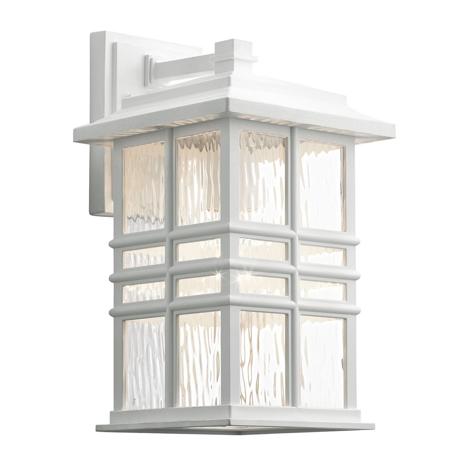 Weiß Außen-Wandleuchte Rustikal Außenleuchte ohne Glas Haus Licht-Erlebnisse Garten Leuchtmittel, E27 LILARA, IP44 Außenwandleuchte