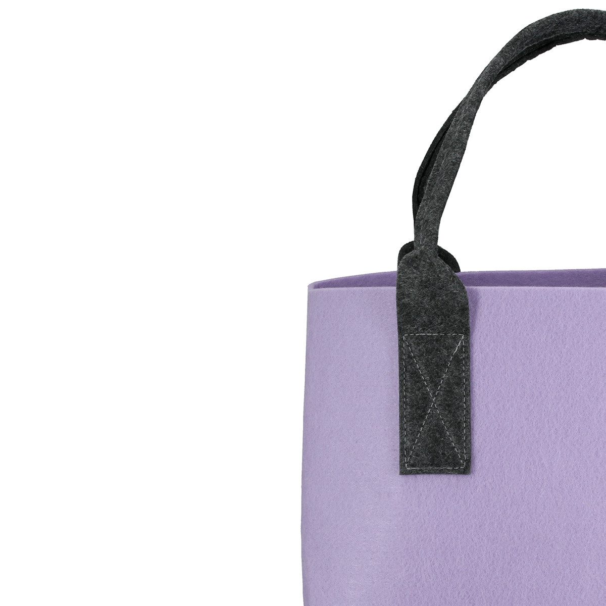 MF Shopper Filz Einkaufstasche flieder mit Spruch Ich shoppe nicht ich eskaliere (1-tlg)