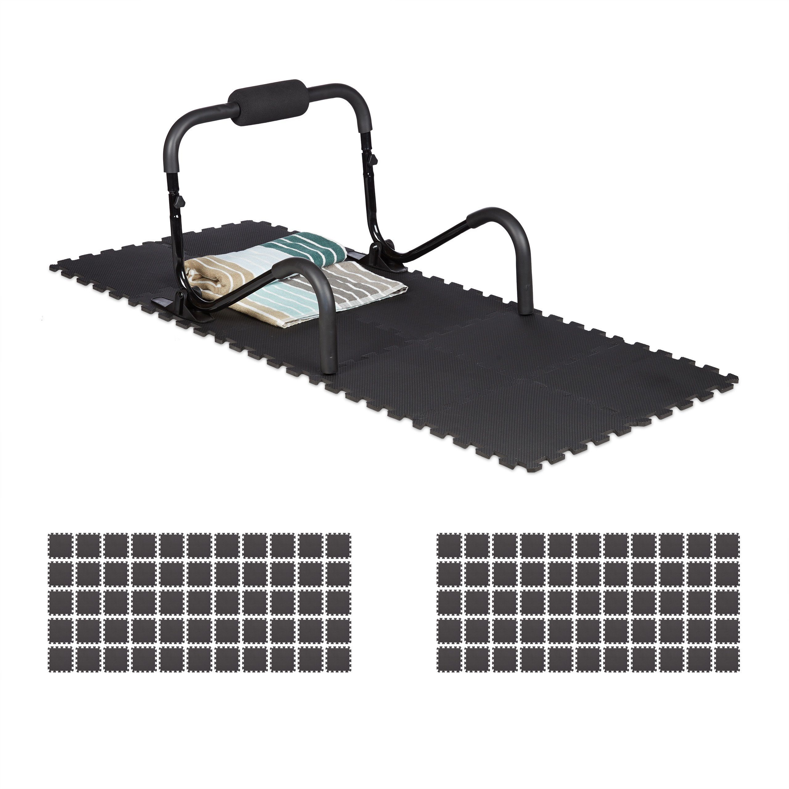 relaxdays Bodenschutzmatte 120 x Bodenschutzmatte Fitnessgeräte