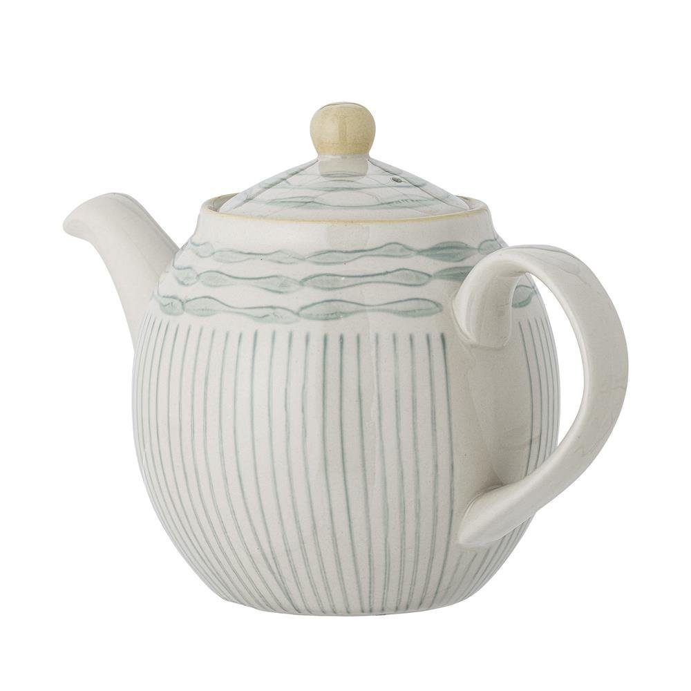 Bloomingville Teekanne Maple, 0.9 l, Blau Steingut dänisches Design