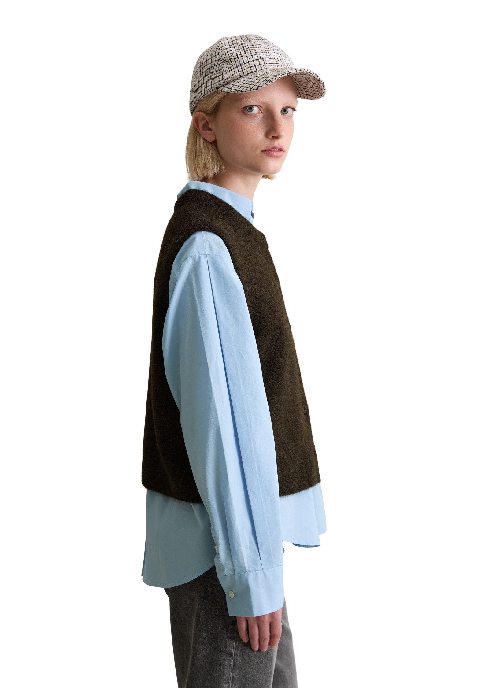 Marc O'Polo DENIM Strickweste aus Alpakawolle-Wolle-Mix günstig online kaufen