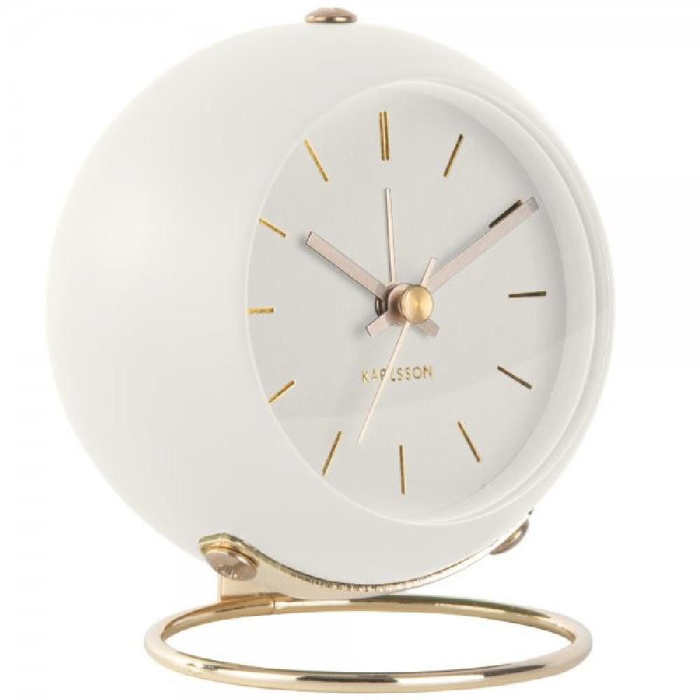 Karlsson Uhr Wecker Globe White (9,5x10x6cm) günstig online kaufen