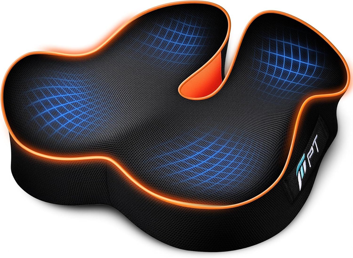 Ophy Sitzkissen U-förmiges Memory-Schaum Sitzkissen–Premium-Stützkissen für Bürostuhl, Gaming-Stuhl, Autositz & Schreibtisch–Stuhlauflage für Zuhause & Büro