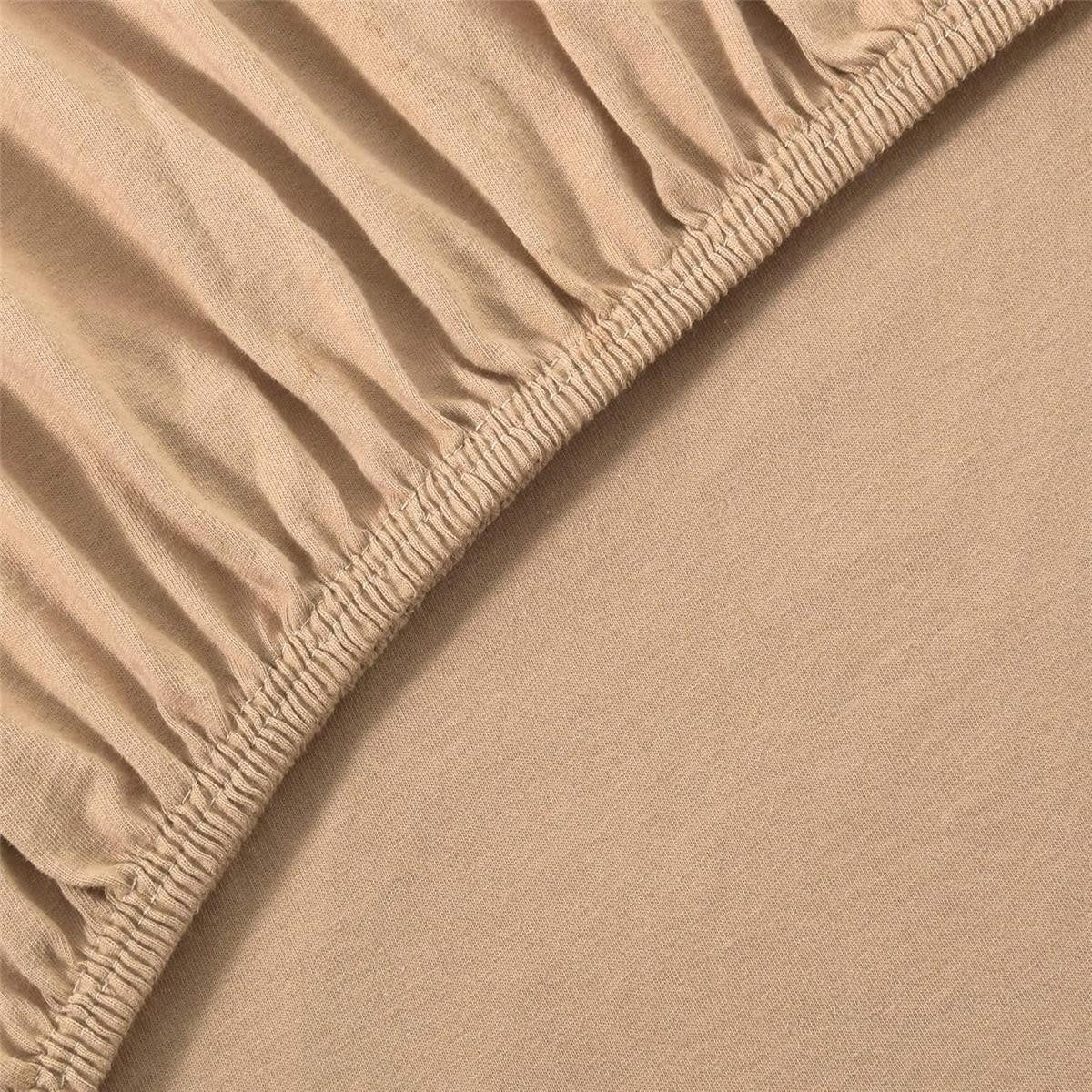 leevitex® Spannbettlaken Premium Elasthan, Gummizug: rundum, blickdicht, An günstig online kaufen