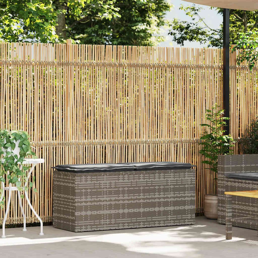 vidaXL Gartenbank Gartenbank mit Kissen Grau günstig online kaufen
