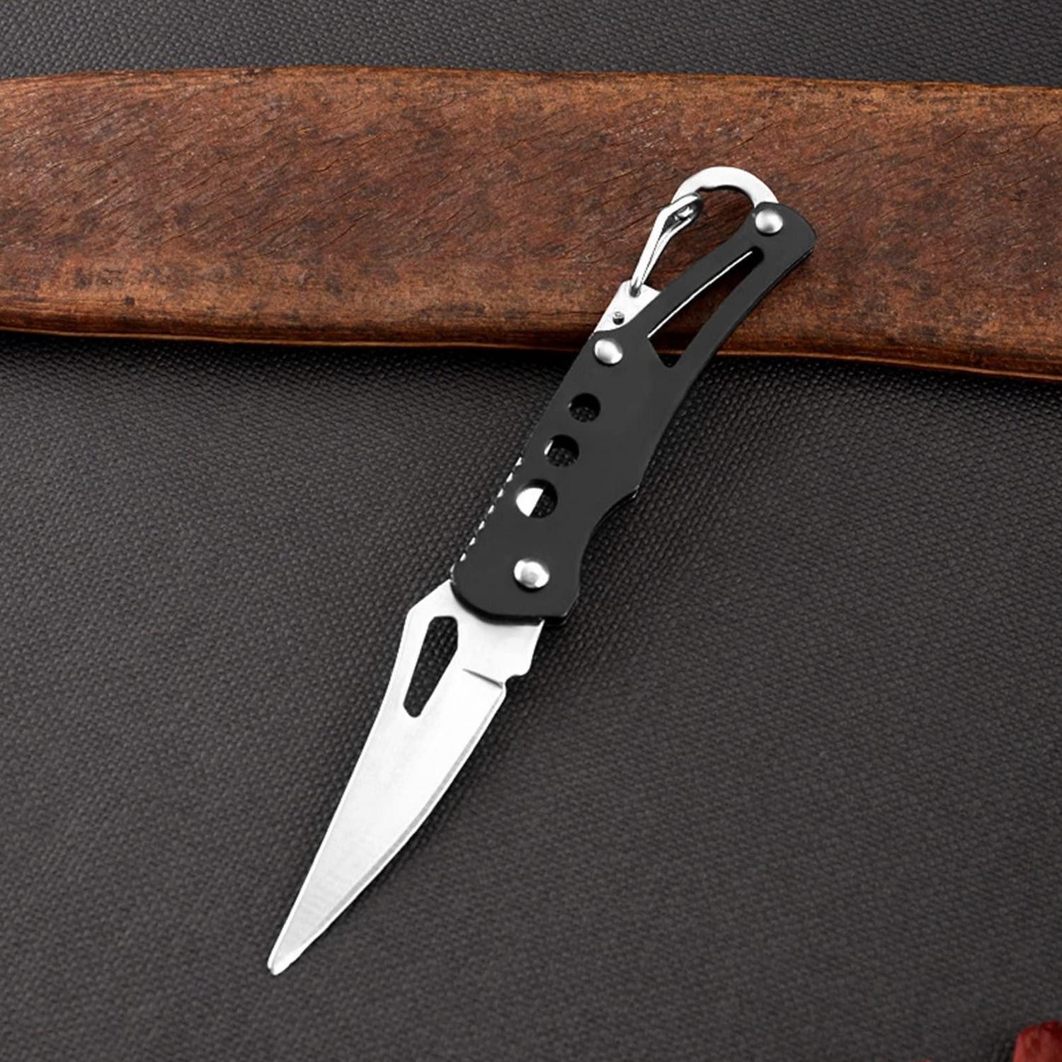 LuxusKollektion Taschenmesser Klappmesser Outdoor Titanfarbe leicht tragbar, (1 St)