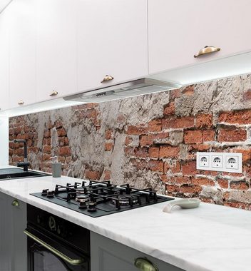 MyMaxxi Dekorationsfolie Küchenrückwand alte Ziegelwand selbstklebend Spritzschutz Folie