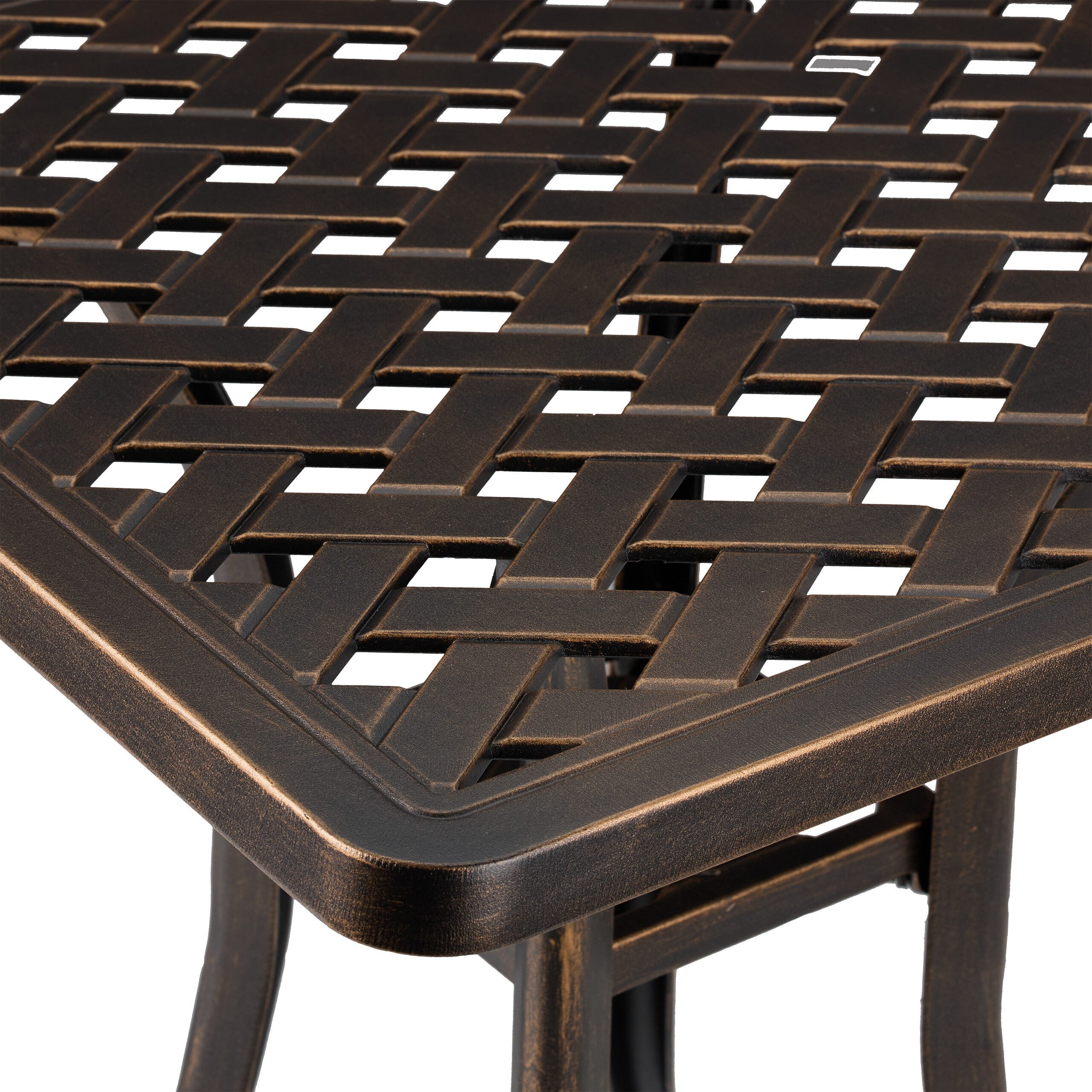 relaxdays Gartentisch Antiker Gartentisch Aluminium