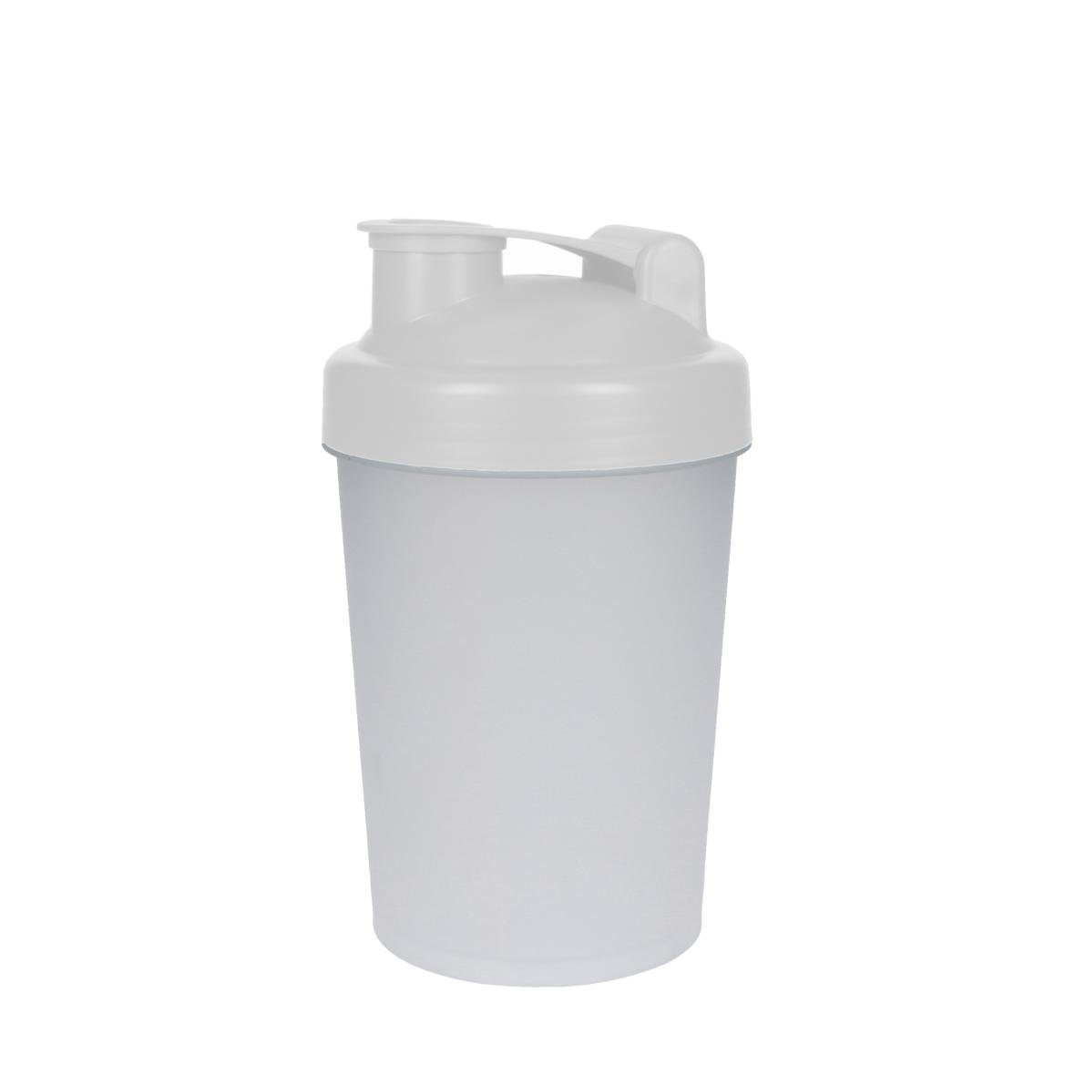 elasto Protein Shaker PROTEIN Fitness shaker 400 ml inkl. herausnehmbares Sieb, Shaker für Eiweiß- & Sportgetränke, auslaufsicher, einfache Reinigung