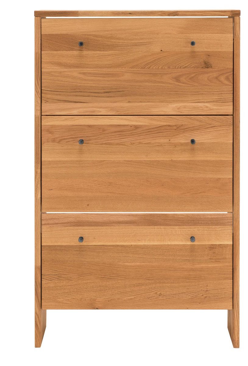 Main Möbel Schuhschrank Schuhschrank 3 Klappen 82x133cm 'Stockholm' Wildeiche massiv
