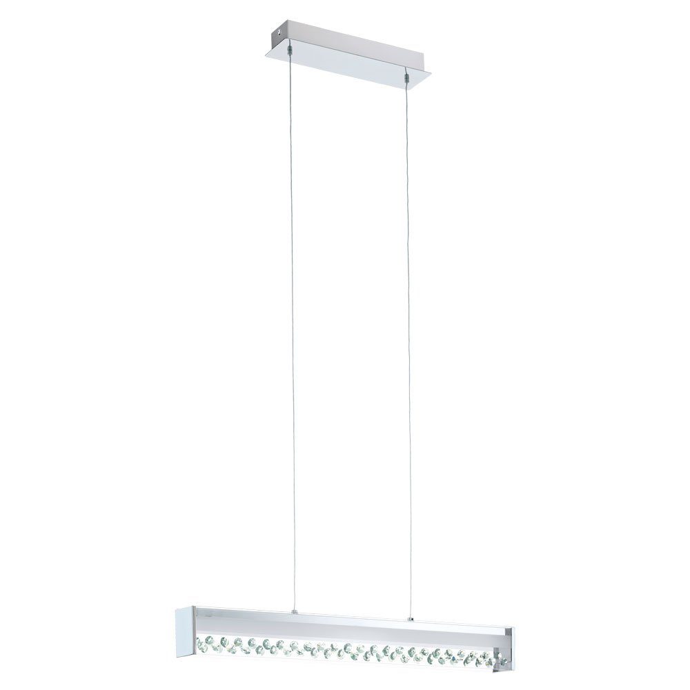 EGLO LED Pendelleuchte, LED-Leuchtmittel fest verbaut, Warmweiß, LED Design Pendel Hänge Leuchte Wohn Zimmer Beleuchtung Glas Kristall