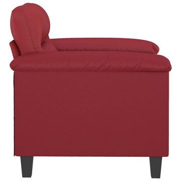 vidaXL Sofa Sessel Weinrot 60 cm Kunstleder