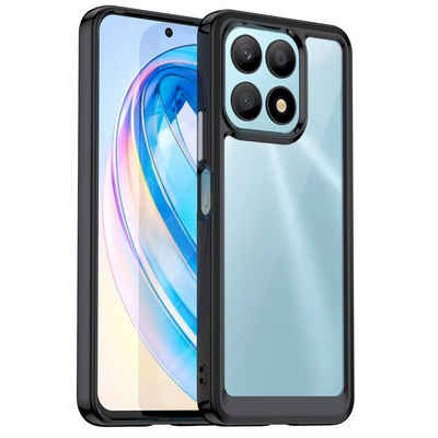 Wigento Handyhülle Für Honor X8a Design Color Acryl + TPU Cover Handy Tasche Etuis Hülle