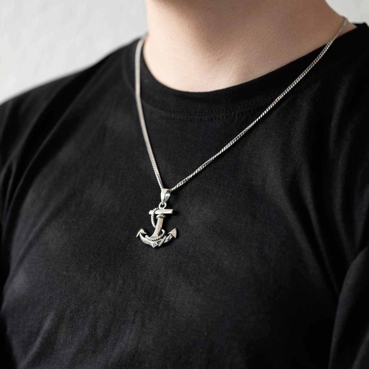 Materia Kettenanhänger Herren Anker mit Schiffstau günstig online kaufen