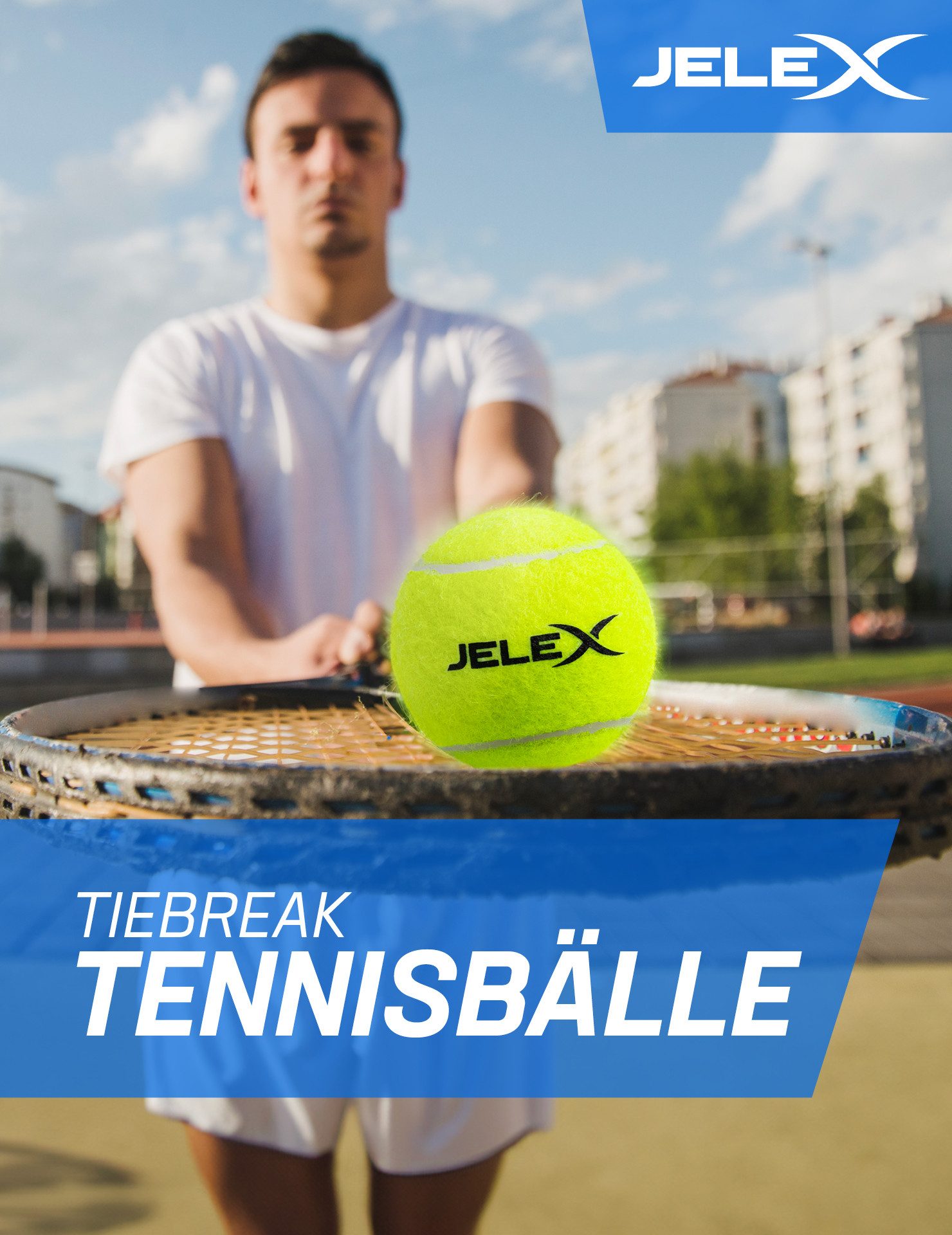 JELEX Tennisball JELEX Tennisbälle Set 24 Stück inkl. Tasche (24-St., inklusive einer Tasche mit Reißverschluss), für Anfänger, Kinder und Einsteiger geeignet