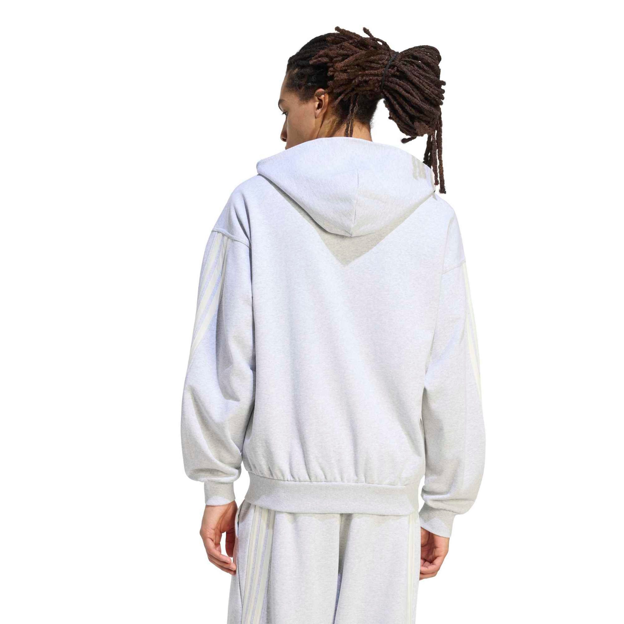 adidas Sportswear Kapuzensweatshirt M AK 3S FZ LGREYH/OWHITE