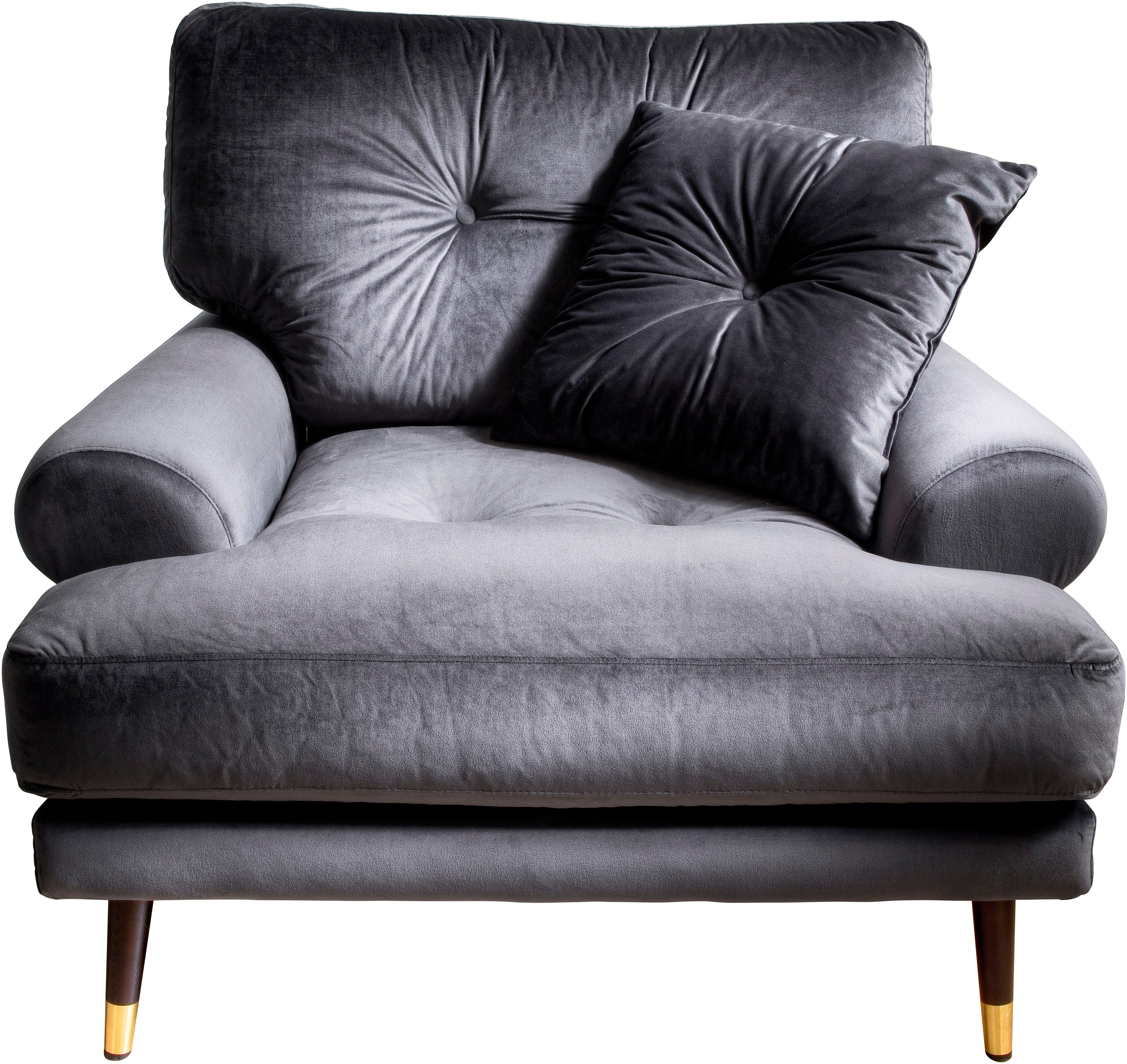 Trends by HG Loungesessel TOKIO, in Microfaser mit hochwertigem Holz/Metall günstig online kaufen