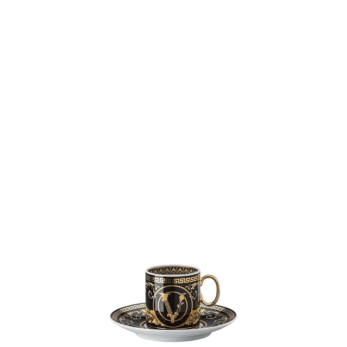 Rosenthal meets Versace Espressotasse 2-tlg. Virtus Gala Black, Porzellan