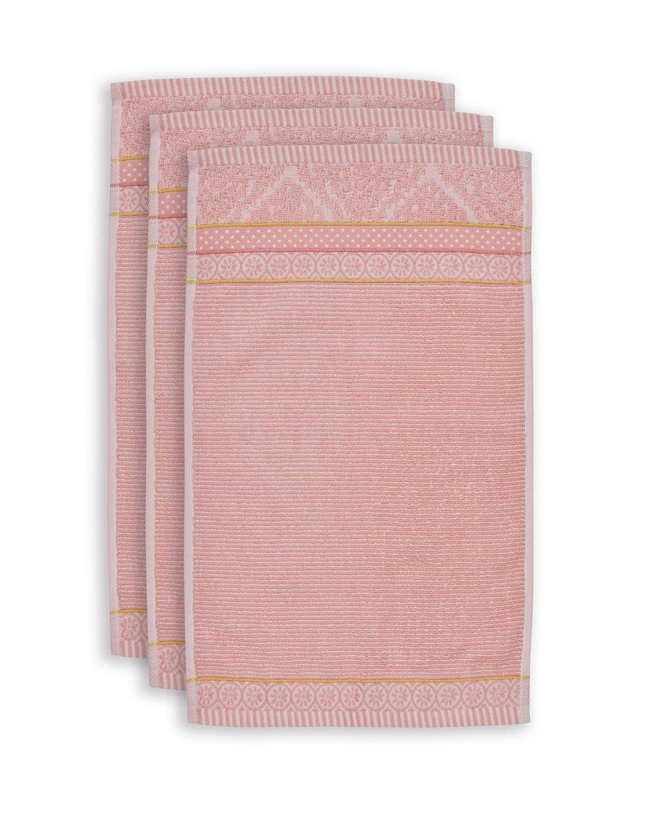 PiP Rosa Cotton, Studio GSM, Zellige 500 30X50 (1-St) A Baumwolle Handtuch 3 Set 100% Pink Soft terry,