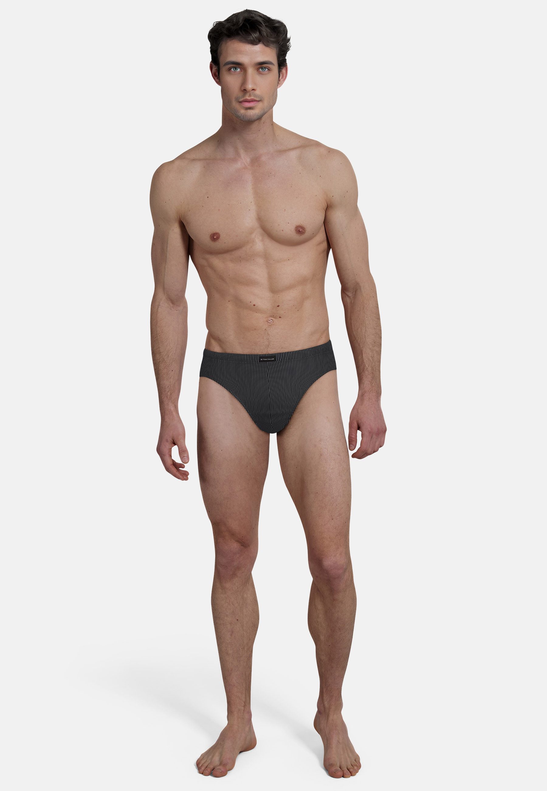 TOM TAILOR Boxershorts TOM TAILOR Herren Slip schwarz Nadelstreifen 2er P ( günstig online kaufen