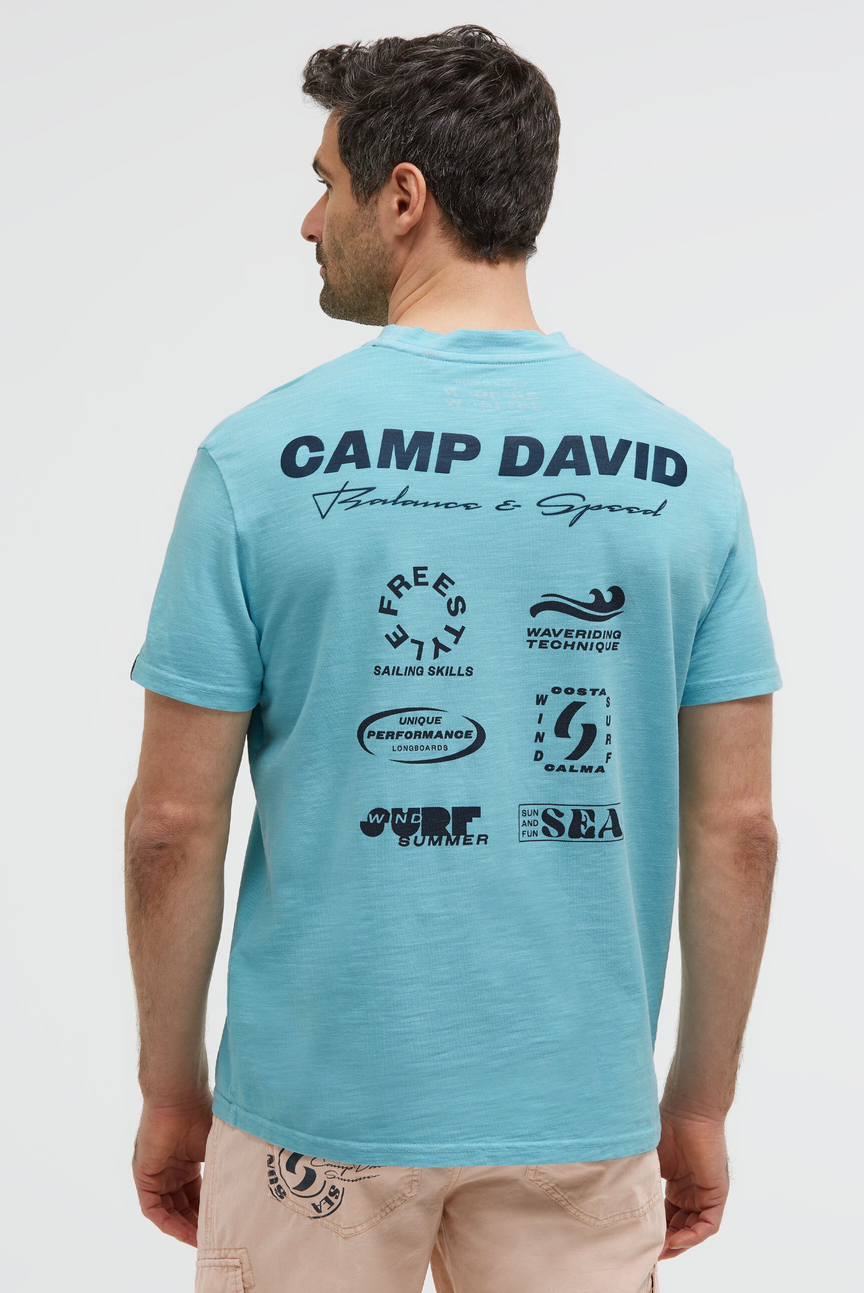 CAMP DAVID Rundhalsshirt aus Baumwolle