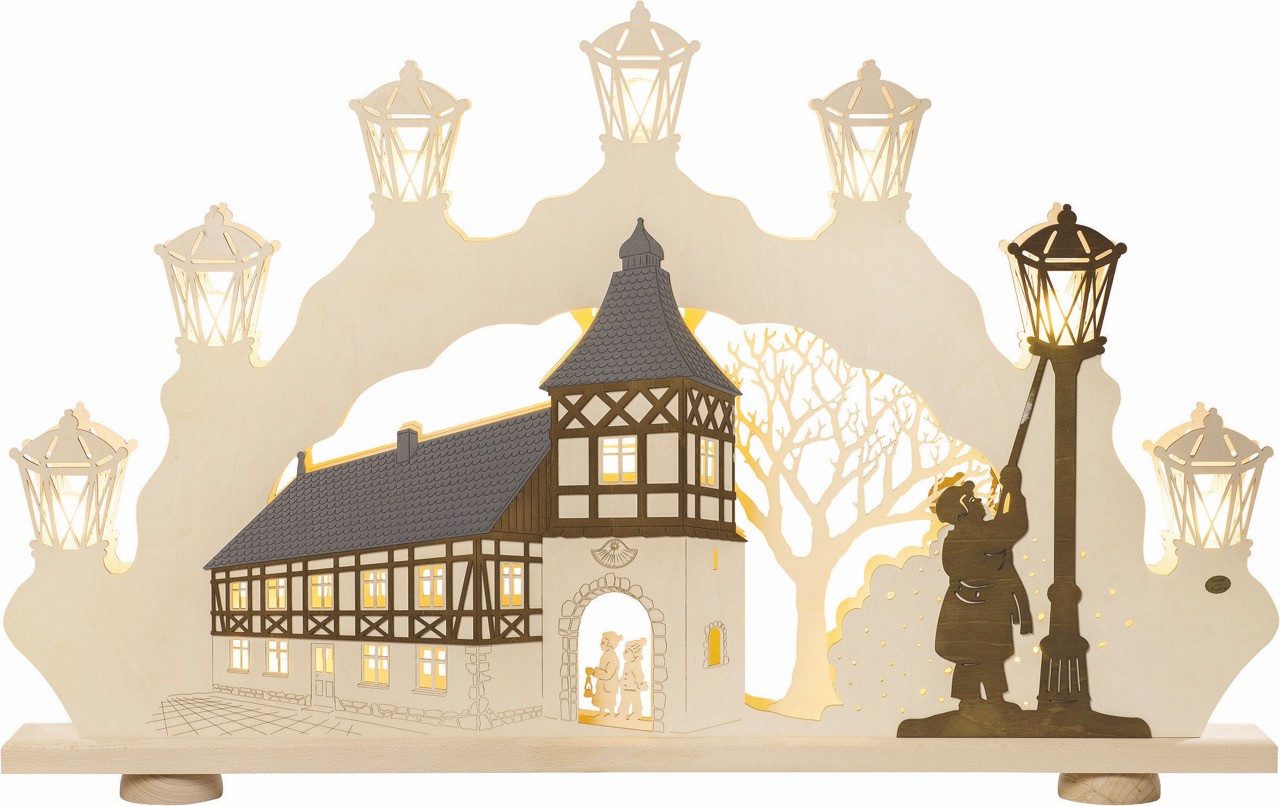 SAICO Original LED Schwibbogen XXL-3D-Lichterbogen, Altstadtromantik, LED-Beleuchtung, warmweiß, BxHxT: 112x71x10 cm