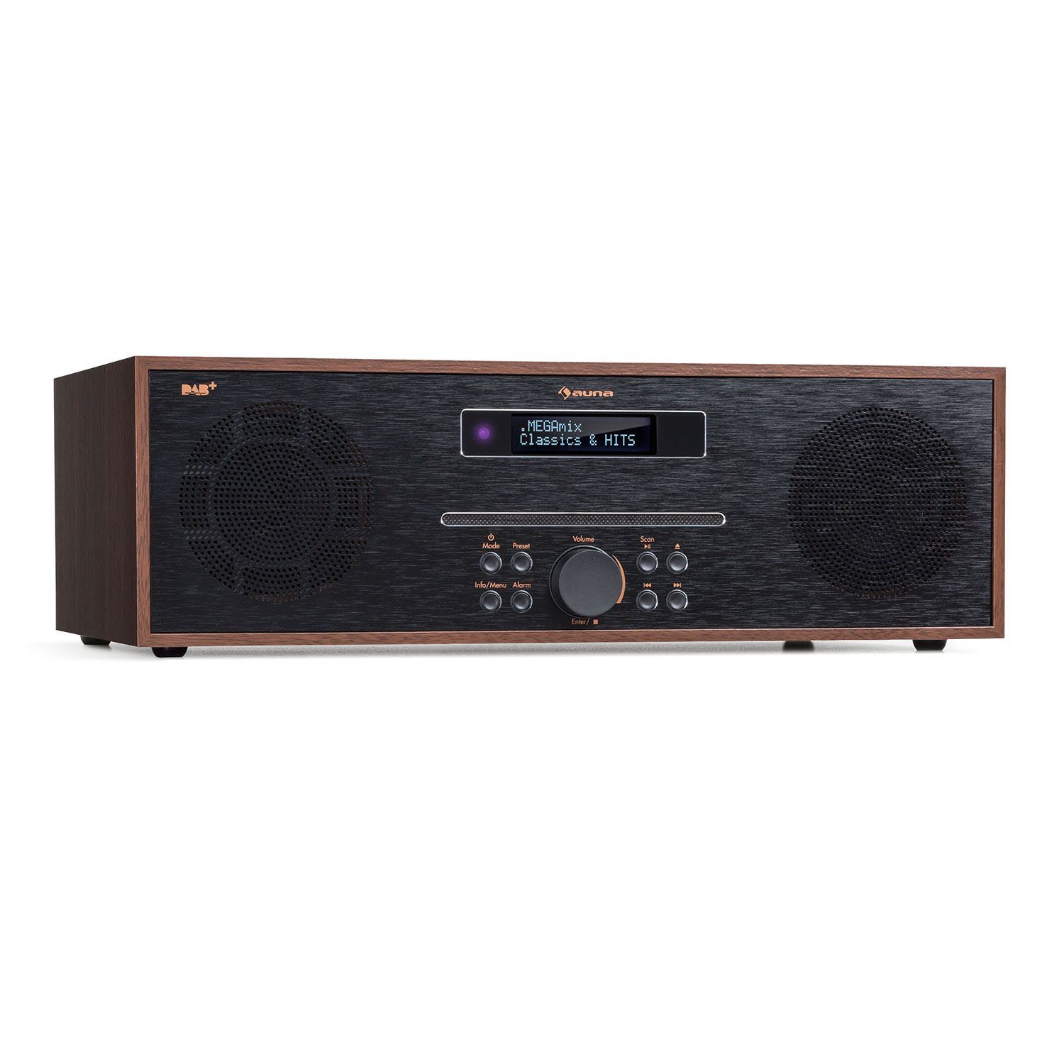 Auna Silver Star CD-DAB Radio (DAB+;UKW, 20 W, DAB Plus Radio mit CD Player mit Radio Küchenradio Digitalradio)