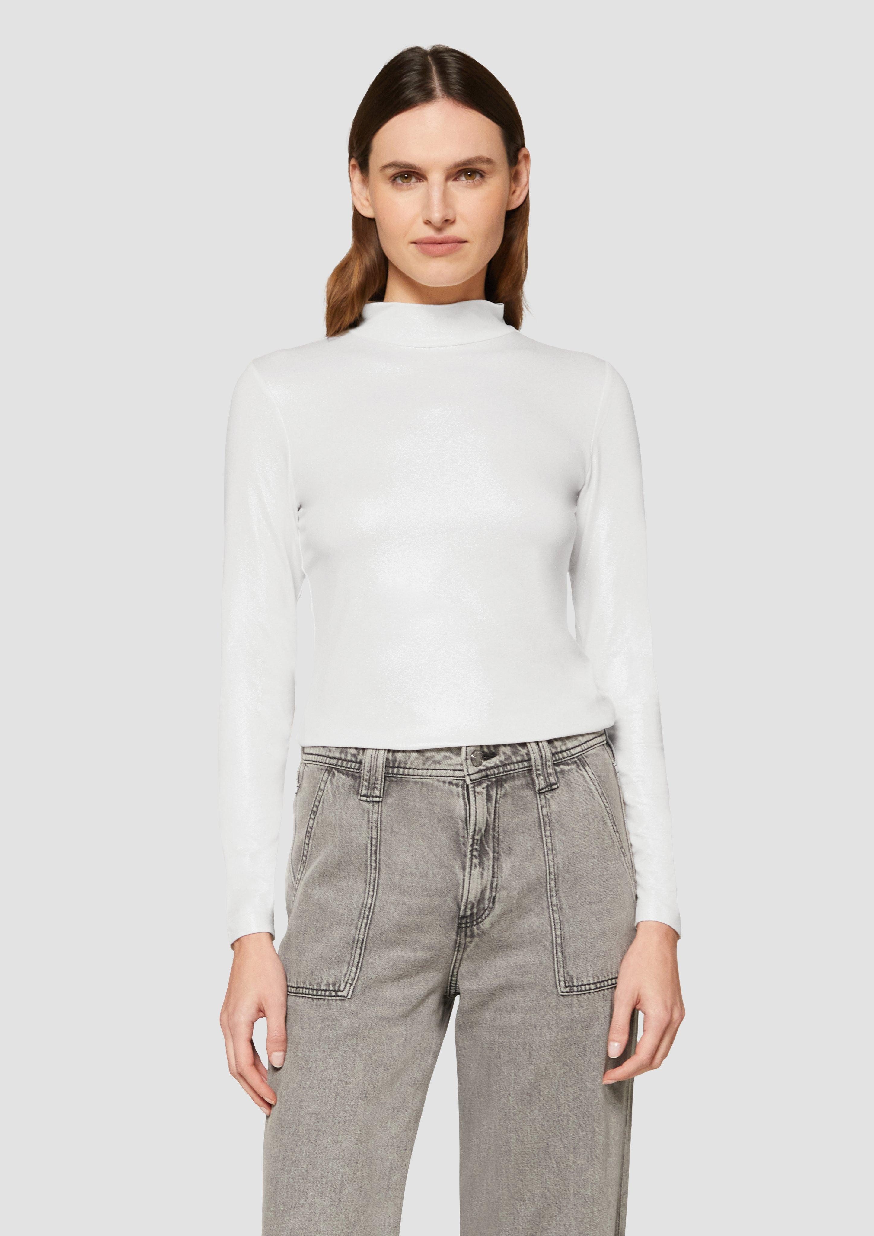 s.Oliver Langarmshirt Schmal geschnittenes Langarmshirt aus günstig online kaufen