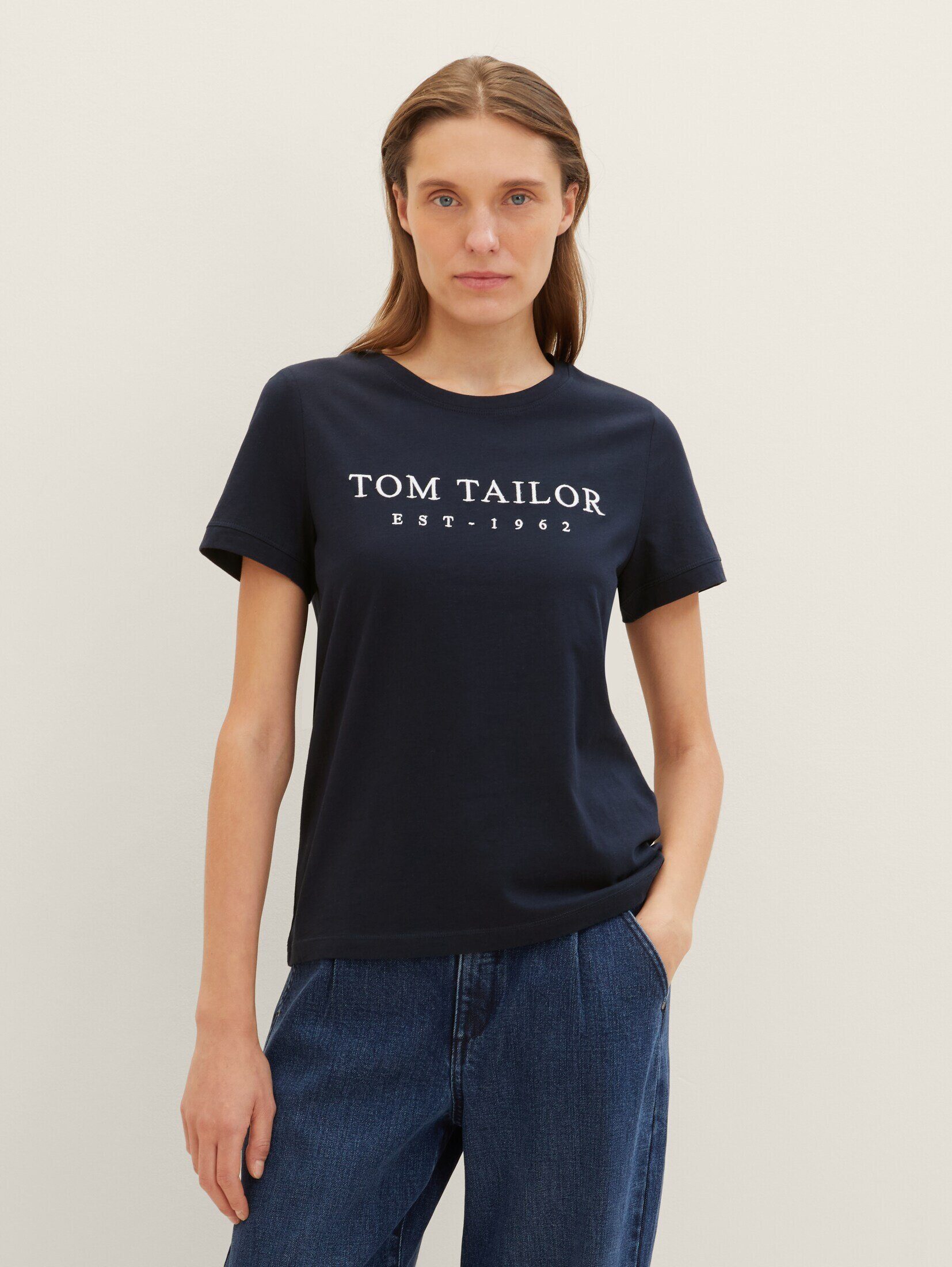 TOM TAILOR T-Shirt T-Shirt T-Shirt mit Logo-Stickerei günstig online kaufen